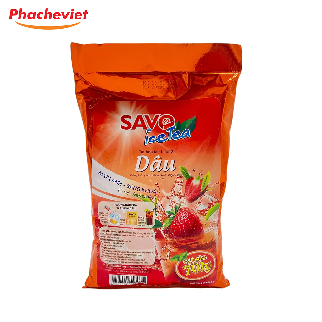 Trà Savo Ice Dâu 800Gr