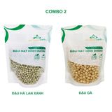  Combo 02 - Đậu gà & Đậu hà lan xanh nguyên hạt (mỗi túi 500g) 