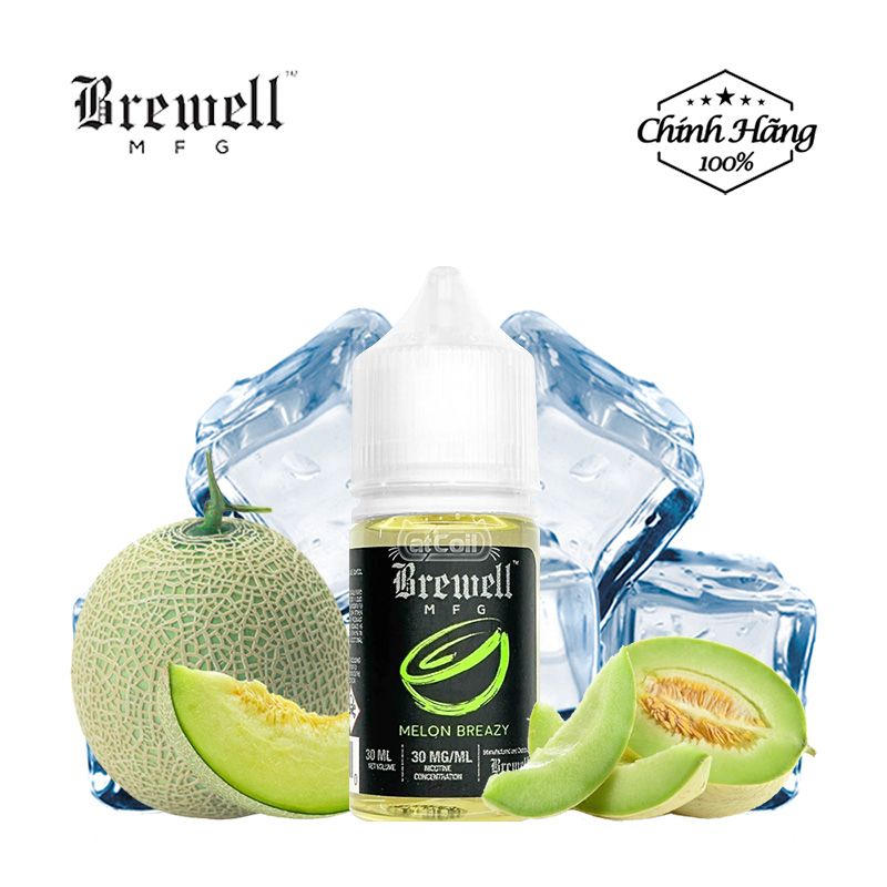  Brewell Melon Breazy Salt 30ml Chính Hãng 