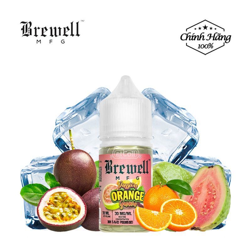  Brewell Passion Orange Guava Salt 30ml Chính Hãng 