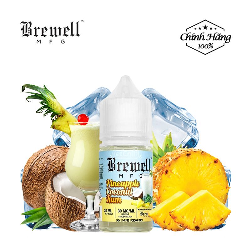  Brewell Pineapple Coconut Rum Salt 30ml Chính Hãng 