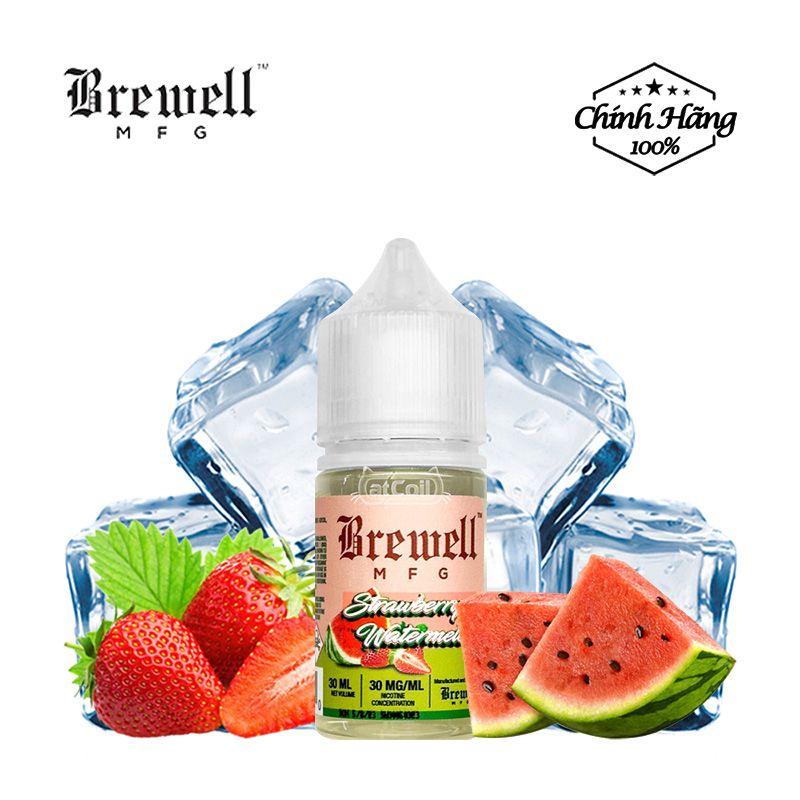  Brewell Strawberry Watermelon Salt 30ml Chính Hãng 