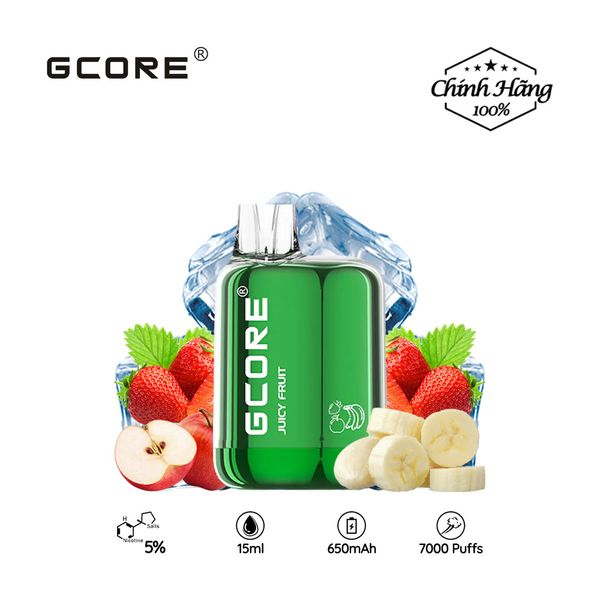GCORE G7000 Hơi Juicy Fruit Chính Hãng Vape Pod Hút 1 Lần 7000 Hơi