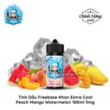  Khan Extra Cool Peach Mango Watermelon Freebase 100ml Tinh Dầu Vape Mỹ Chính Hãng 