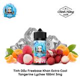  Khan Extra Cool Tangerine Lychee Freebase 100ml Tinh Dầu Vape Mỹ Chính Hãng 