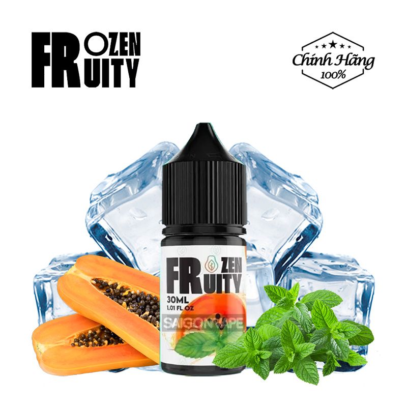  Frozen Fruity Iced Papaya Spearmint Salt 30ml Chính Hãng 