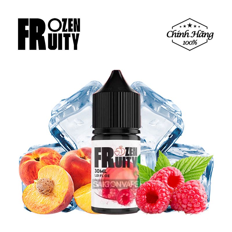  Frozen Fruity Iced Peach Raspberry Salt 30ml Chính Hãng 