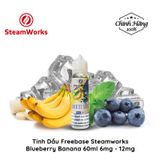  Steamworks Blueberry Banana Freebase 60ml Tinh Dầu Vape Mỹ Chính Hãng 