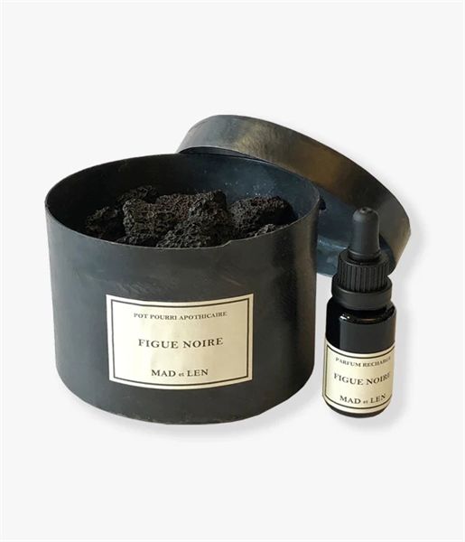 Đá thơm MAD ET LEN - Monarchia 12x10 Lava Rock (Figue Noire) + tinh dầu 15ml