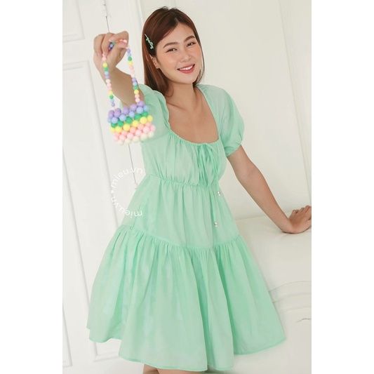 Đầm babydoll dây nơ ngực - JJN09