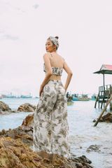 Quần culottes trơn dài (Kem lá) - HM12_Kem