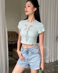 Áo thun Croptop Cut Out Cánh Bướm - KJL02