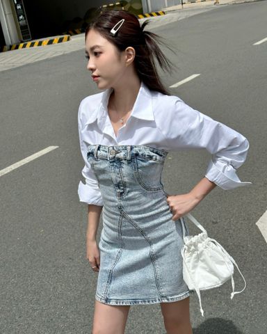 Đầm Denim Cúp Ngực - KS15