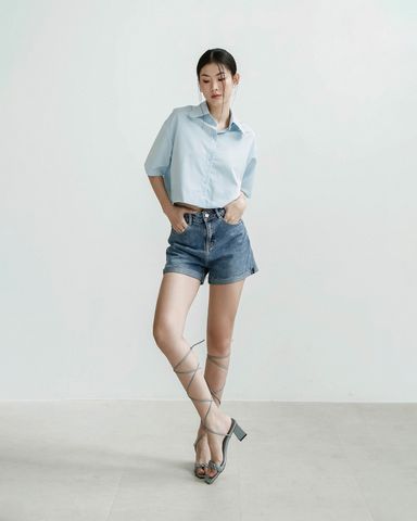 Quần short jeans lật lai - HD23