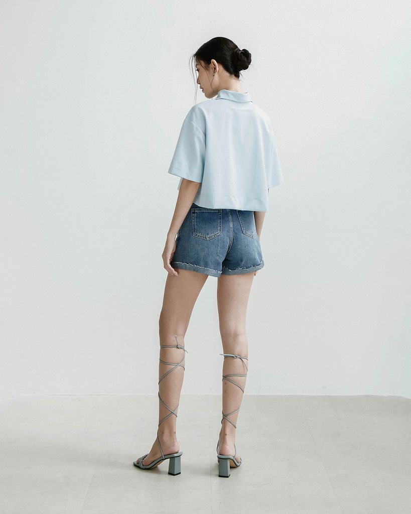 Quần short jeans lật lai - HD23