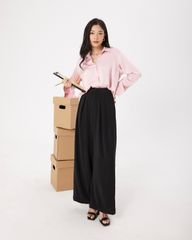 Áo sơmi lụa form oversize - KJ06