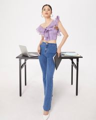 Quần jeans ống loe cắt lai - KJ10