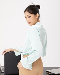 Áo sơmi lụa form oversize - KJ06