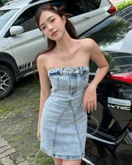 Đầm Denim Cúp Ngực - KS15