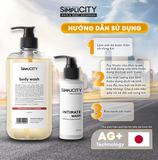 Combo Sữa tắm hỗ trợ sạch khuẩn, khủ mùi hương tinh dầu 500ml và Dung dịch vệ sinh nam 80ml