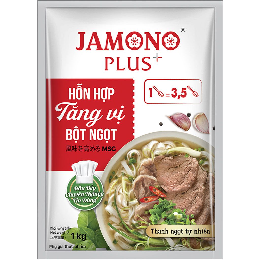 Hỗn hợp tăng vị bột ngọt JAMONO Plus 1kg