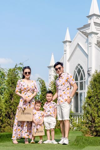 Set Gia Đình Du Lịch, Picnic Hoa Hồng Nhã Nhặn