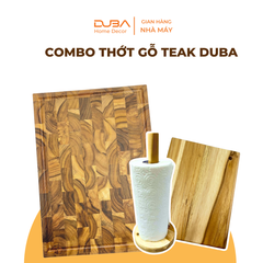 Combo thớt gỗ Teak, thớt gỗ đa năng, thớt đầu cây với độ bền vượt trội so với thớt gỗ nghiến - đạt tiêu chuẩn xuất Âu Mỹ - DUBA