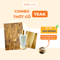 Combo thớt gỗ Teak, thớt gỗ đa năng, thớt đầu cây với độ bền vượt trội so với thớt gỗ nghiến - đạt tiêu chuẩn xuất Âu Mỹ - DUBA