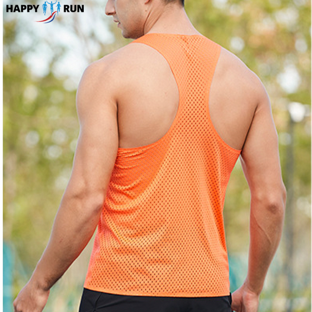 Áo Singlet chạy bộ nam HappyGo