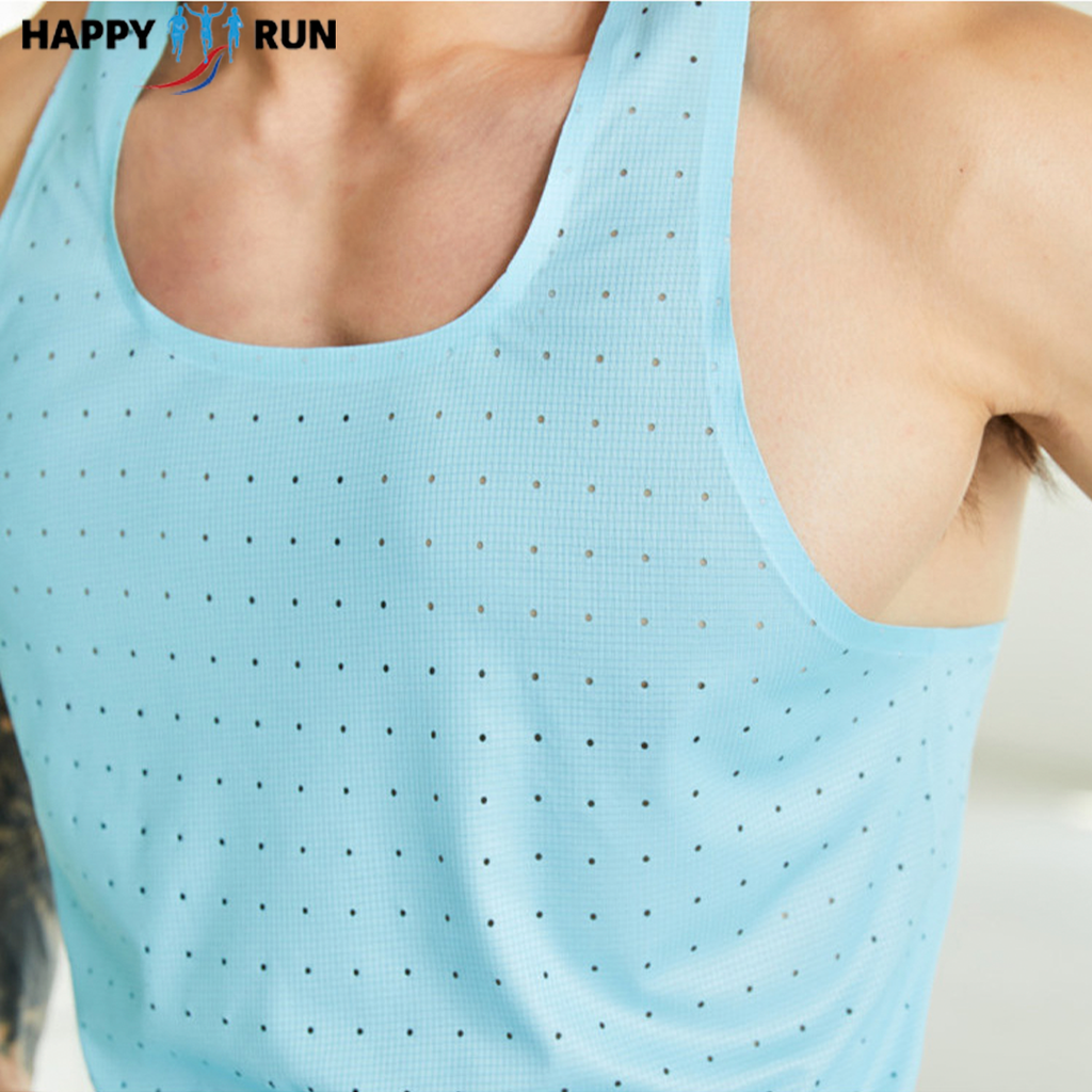 Áo chạy bộ Singlet Racing Nam HappyGo