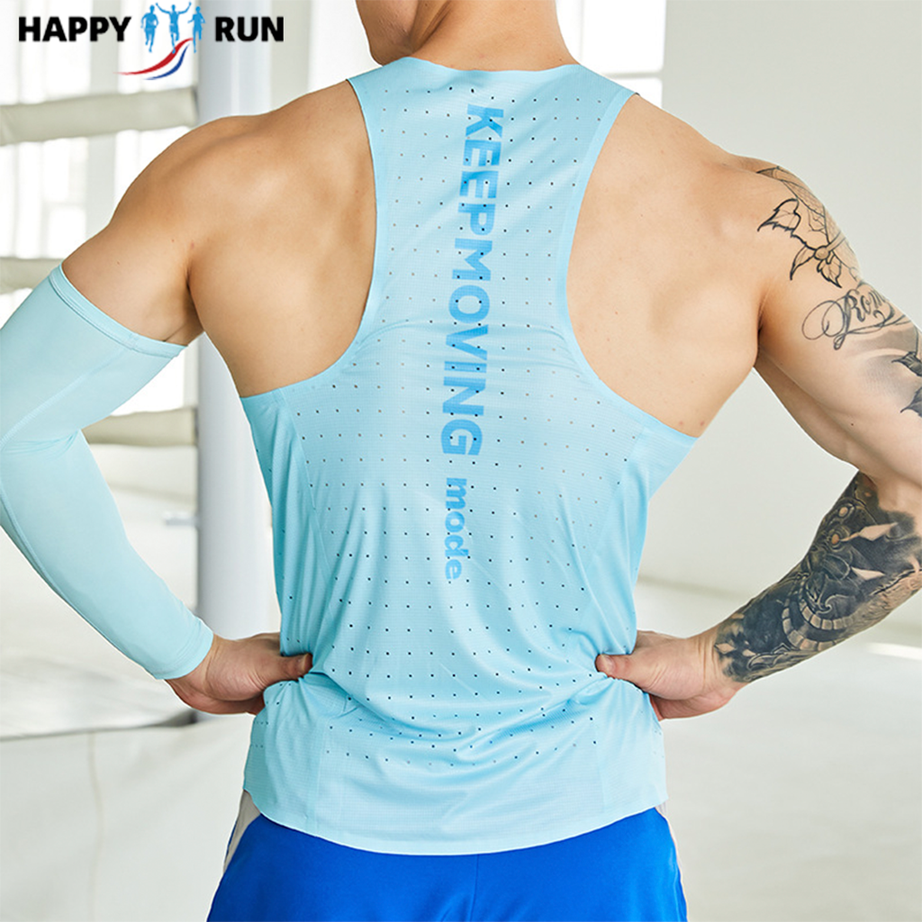 Áo chạy bộ Singlet Racing Nam HappyGo