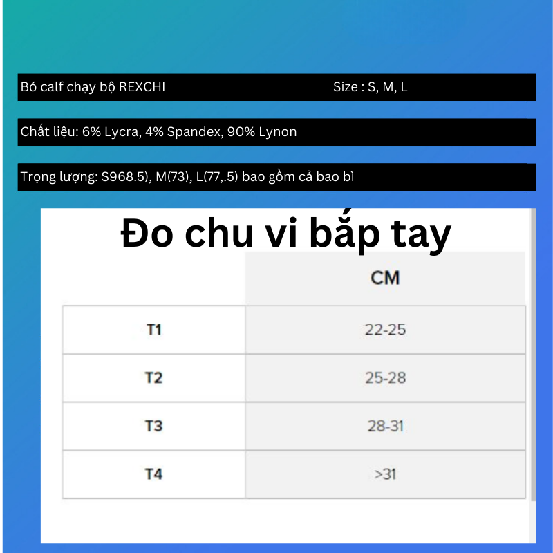 Ống tay chạy bộ bó cơ Rexchi