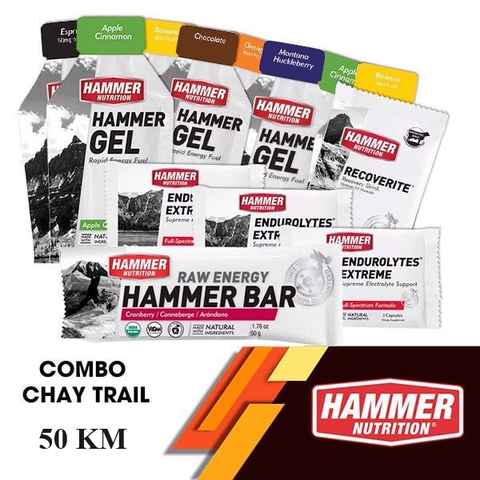 Combo dinh dưỡng  trail 50 km Hammer Nutrition