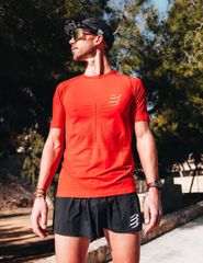 Áo ngắn tay chạy bộ nam Compressport Racing SS Tshirt