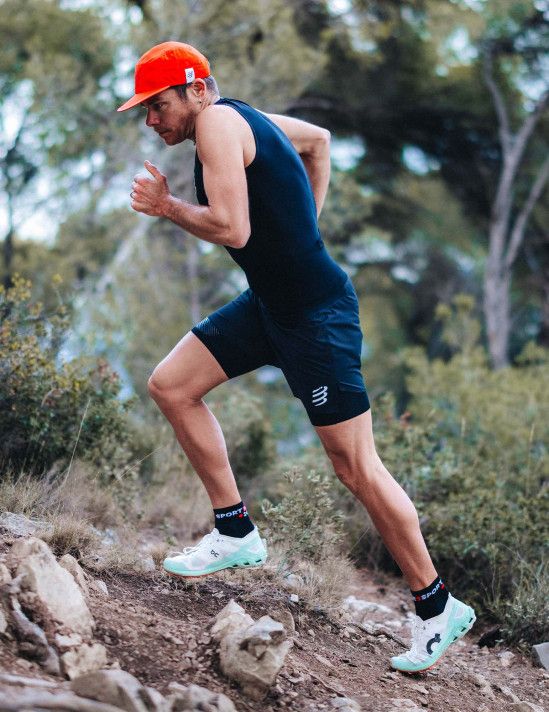 Áo ba lỗ nam chạy địa hình Compressport Trail Postural Tank Top