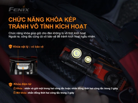 Đèn pin đội đầu Fenix HM65R-T Black