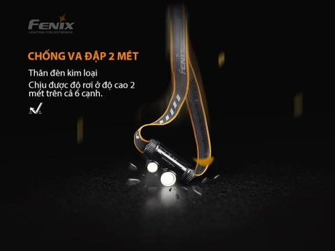 Đèn pin đội đầu FENIX HM65R độ sáng 1400 lumen chiếu xa 163m sạc USB C