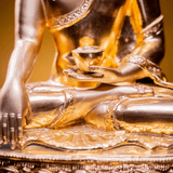  Tượng Phật Bổn Sư Ấn Độ Dát Vàng 9999 Đặc Biệt 50cm 