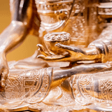  Tượng Bổn Sư Tibet Mạ Vàng Hoa Văn Chi Tiết 46cm 