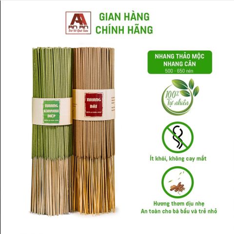  Combo : Nhang  Mix 2 mùi thảo mộc tùy chọn, Tặng Nước lau bàn thờ và Miễn Ship 