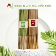 Combo : Nhang  Mix 2 mùi thảo mộc tùy chọn, Tặng Nước lau bàn thờ và Miễn Ship