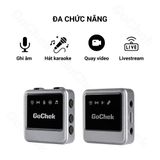  Mic thu âm không dây GoChek Ultra Plus D cho máy ảnh và điện thoại - Bộ 2 mic có hộp sạc 