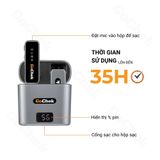  Micro thu âm không dây GoChek Ultra C cho điện thoại có dock sạc, lọc tiếng ồn 