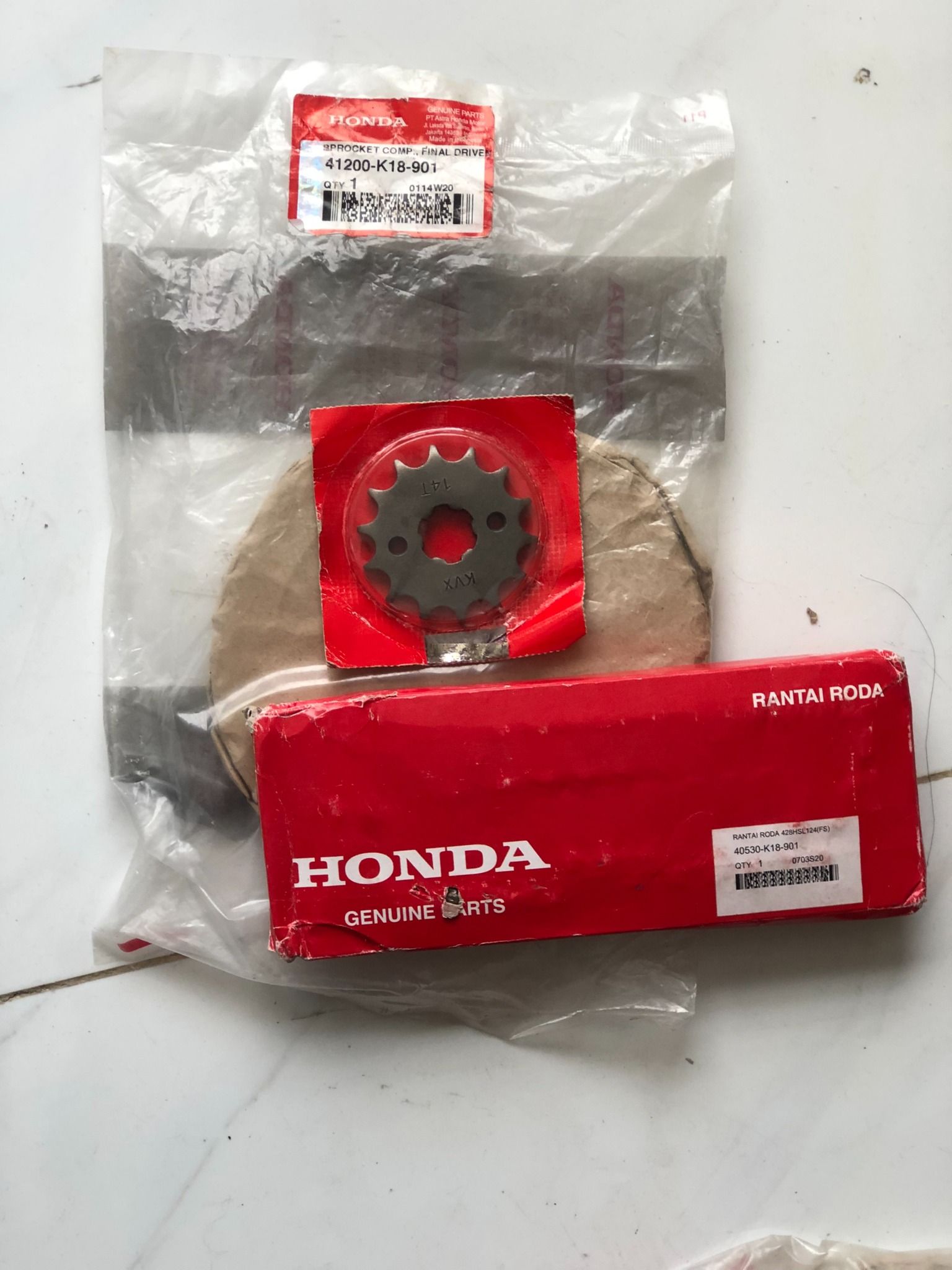 Nhông sên đĩa CB150 Verza chính hãng Honda