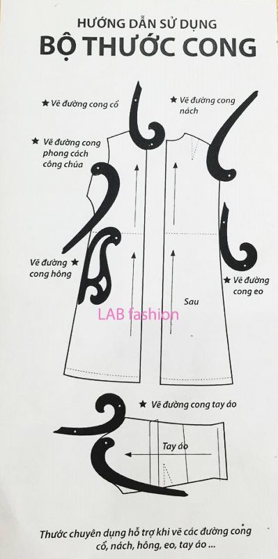 Set 3 thước cong sườn, vòng nách #010101