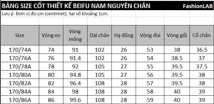 Cốt thiết kế Beifu - nam nguyên chân #010201