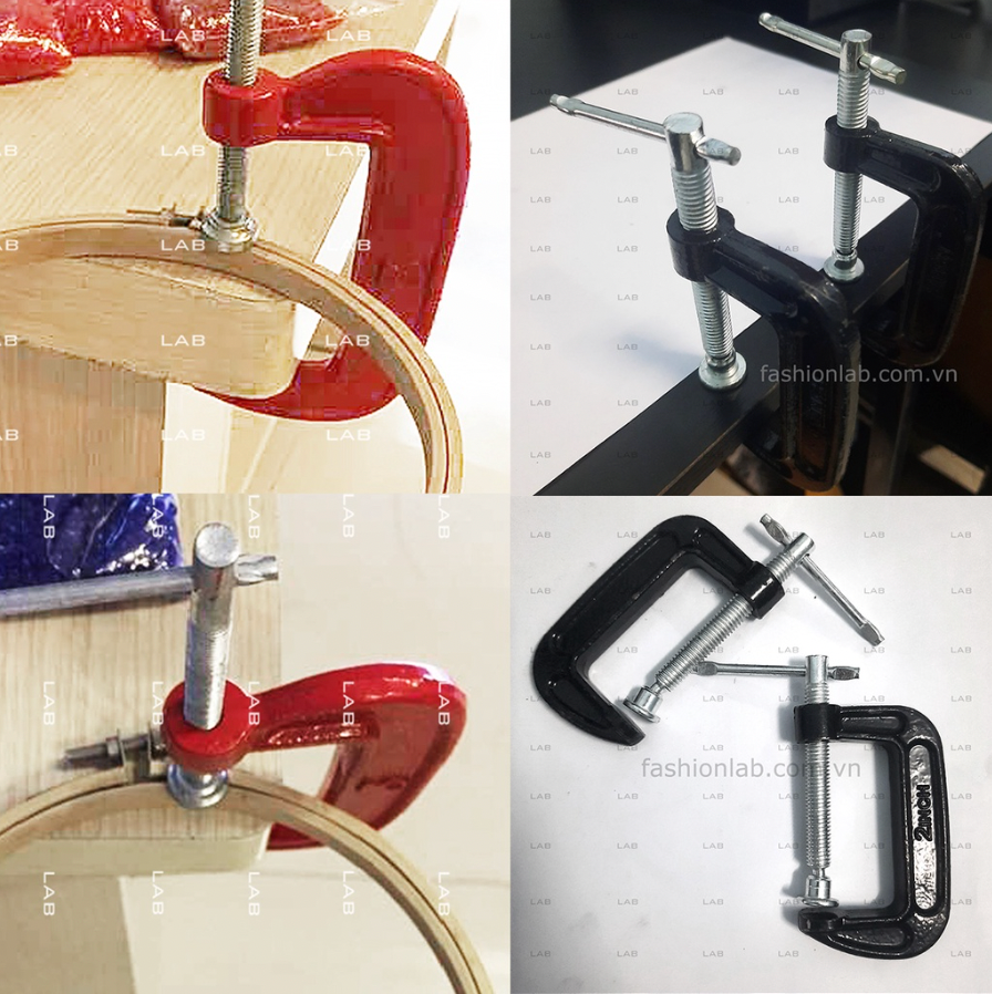 Kẹp C cố định khung thêu, kẹp gỗ #010301