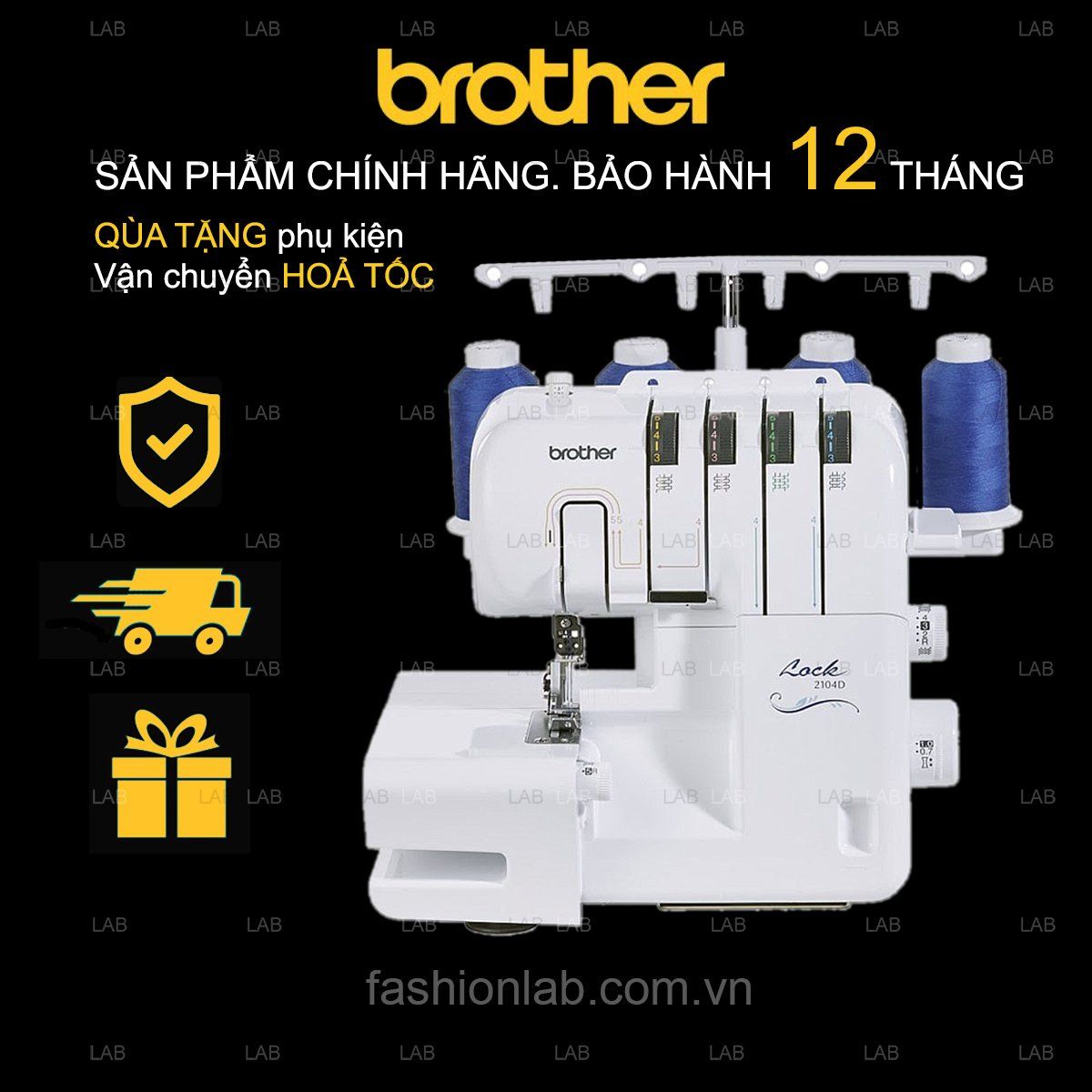 Máy vắt sổ gia đình Brother 2104D #010801 (Cái)