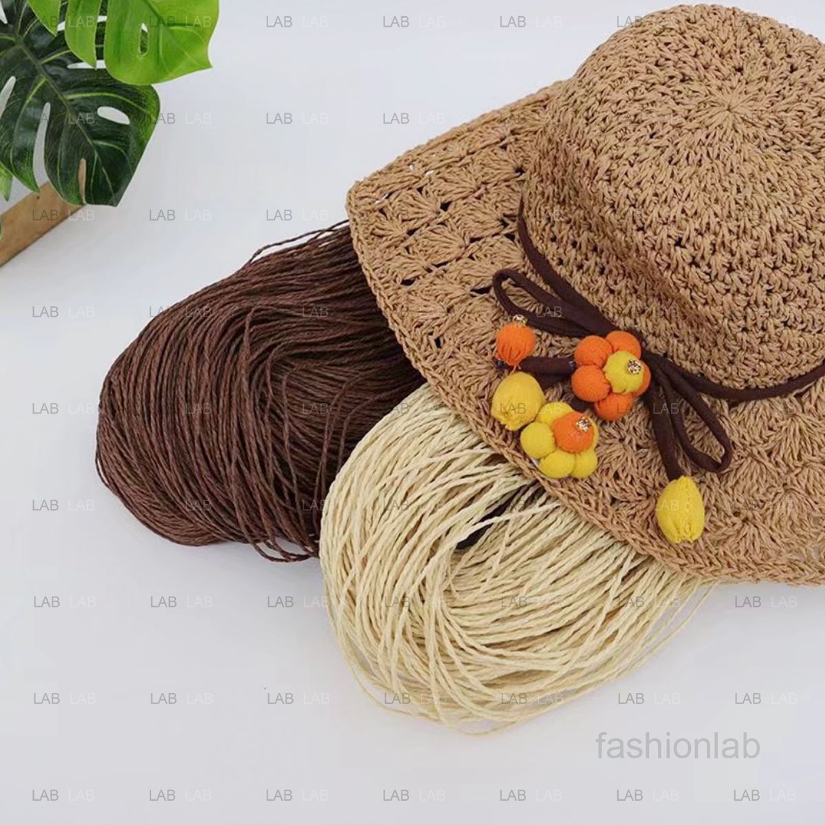 Dây lanh cói bện sợi đan mũ, đan túi xách #020101 (Cuộn 160g)