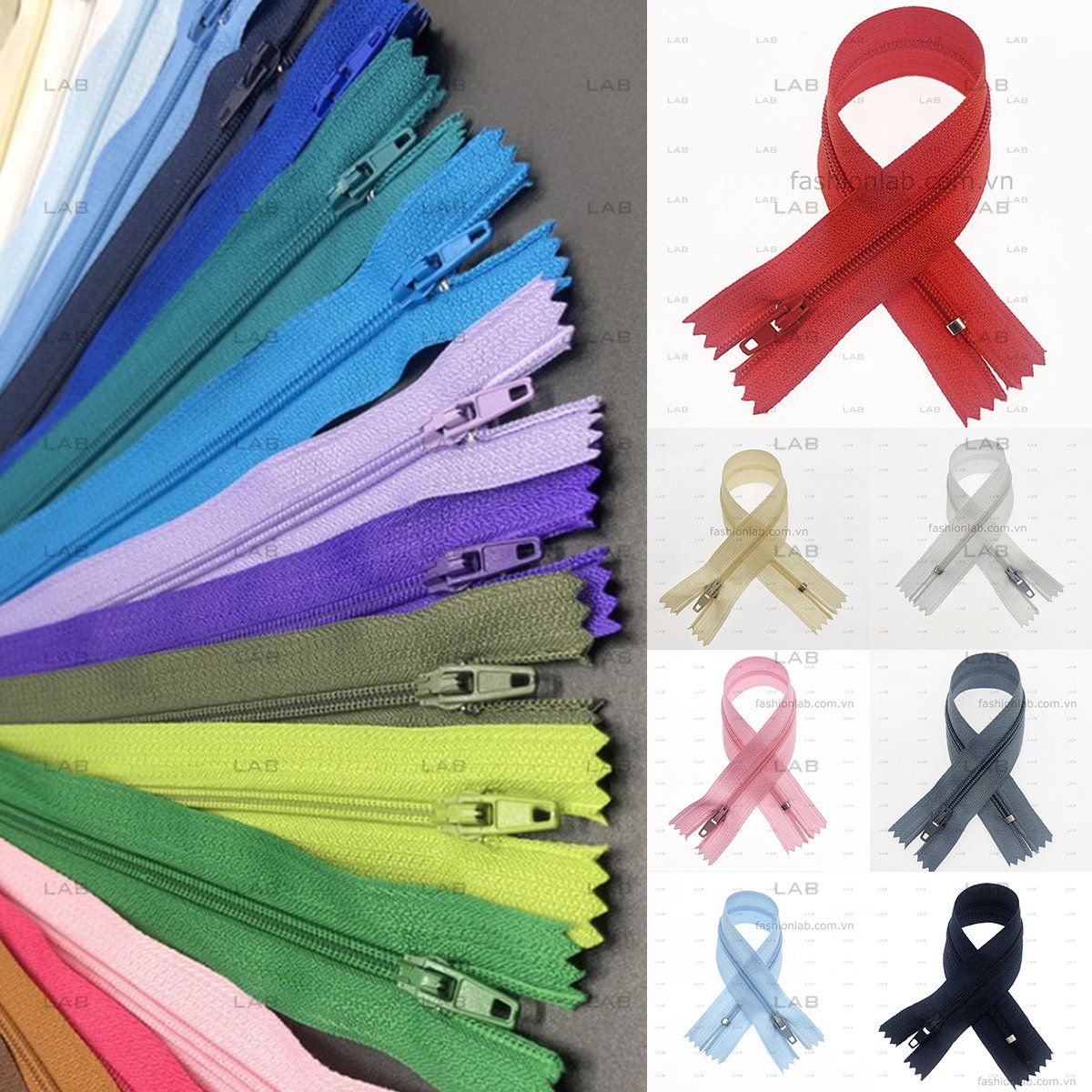 Dây khóa quần áo số 3 - 50cm #020202